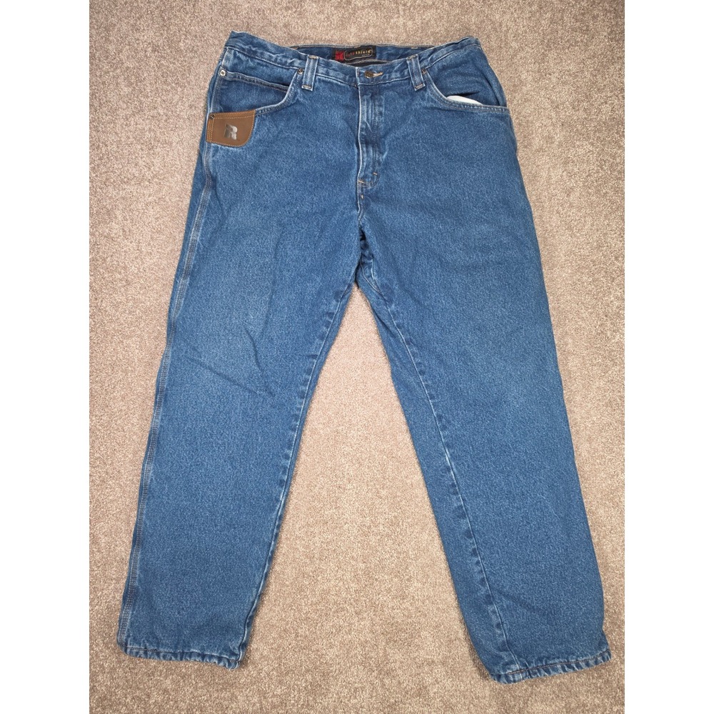 Riggs Workwear by Wrangler DuraShield Lined Denim Jeans Blue Insulated 38x32